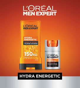Men Expert darčeková sada Hydra Energetic sprchovací gél, hydratačný krém