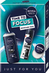 Nivea darčeková sada TIME TO BE FOCUS Men sprej antiperspirant, sprchovací gél, krém  - Teta drogérie eshop
