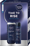 Nivea darčeková sada TIME TO RISE Men sprej antiperspirant, sprchovací gél  - Teta drogérie eshop