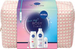 Nivea darčeková sada ROSY TIME telové mlieko, sprchovací gél, guľôčkový antiperspirant, labello balzam na pery  - Teta drogérie eshop
