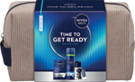 Nivea darčeková sada TIME TO GET READY Men balzam po holení, gél na holenie, guľôčkový antiperspirant, labello balzam na pery - Teta drogérie eshop