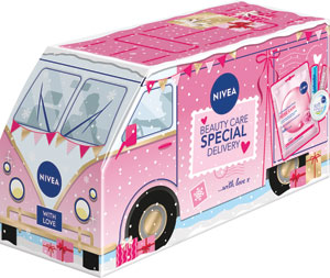 Nivea darčeková sada BEAUTY CARE SPECIAL textilná maska,labello balzam na pery, labello balzam na pery, krém soft