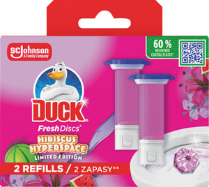 Duck Fresh Discs čistič WC náhradná náplň Hibiscus Hyperspace 2 x 36 ml