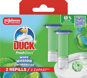 Duck Fresh Discs čistič WC náhradná náplň Mint Mission 2 x 36 ml