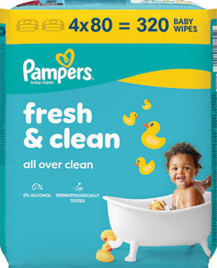 Pampers Wipes(4x80ks/FOL) Fresh clean