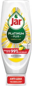 Jar Platinum Plus tekutý prostriedok na umývanie riadu Lemon & Lime 660 ml