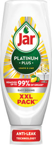 Jar Platinum Plus tekutý prostriedok na umývanie riadu Lemon & Lime 730 ml