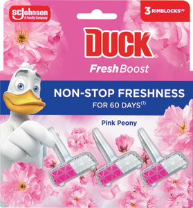 Duck WC blok Fresh Boost Pink Peony 3 ks