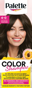 Palette Color Shampoo farba na vlasy 4-0 Tmavohnedý
