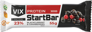 VIX Start Bar proteínová tyčinka Čierne ríbezle, brusnica 55 g