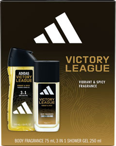 Adidas darčeková sada Victory League body fragrance 75 ml, sprchový gél 250 ml