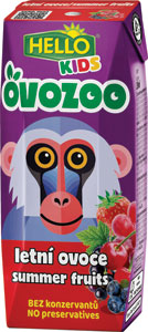 Hello OVOZOO nápoj Letné ovocie 250 ml