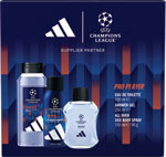 Adidas darčeková sada Pro Player UEFA 12 sprchový gél 250 ml, deo 150 ml, toaletná voda 100 ml - Teta drogérie eshop