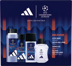 Adidas darčeková sada Pro Player UEFA 12 sprchový gél 250 ml, deo 150 ml, deo natural sprej 75 ml, voda po holení 100 ml - Teta drogérie eshop