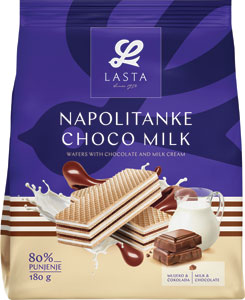 Lasta napolitánky mliečno-čokoládové 180 g
