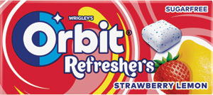 Orbit Refresher žuvačky Jahoda Citrón 17,9 g
