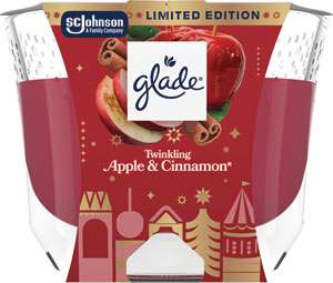 Glade sviečka Twinkling Apple & Cinnamon 204 g