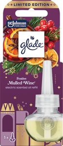 Glade elektrický osviežovač vzduchu náhradná náplň Festive Mulled Wine 1+20 ml