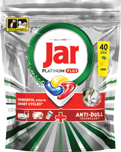 Jar Platinum Plus tablety do umývačky riadu Citrón 40 ks